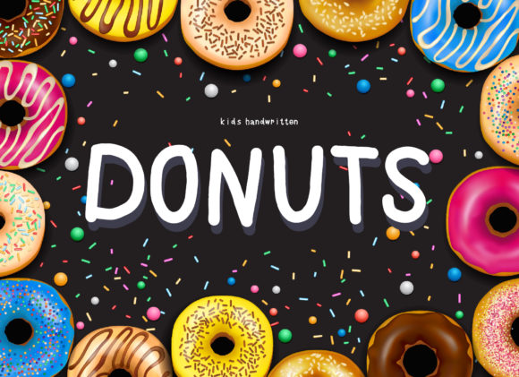 Donuts Font: A Handwritten Typeface for Editorial Warmth