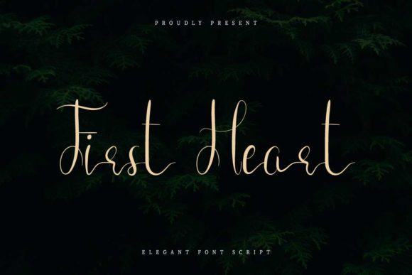First Heart Font: Elegant Script for Handmade Products