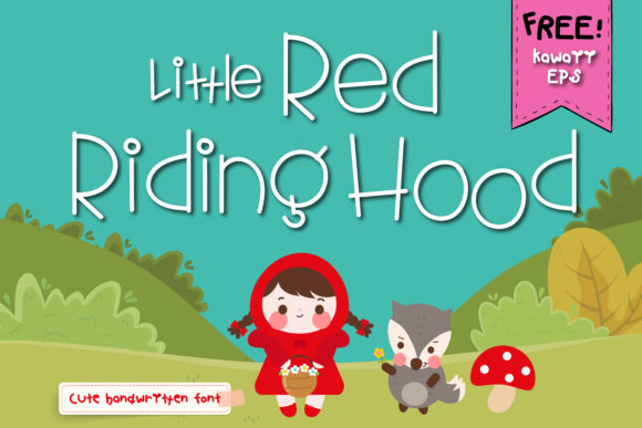 Little Red Riding Hood Font for Handmade Crafts