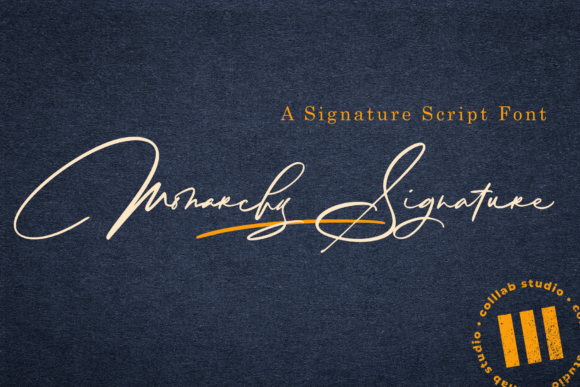 Monarchy Signature Font for Elegant Craft Projects
